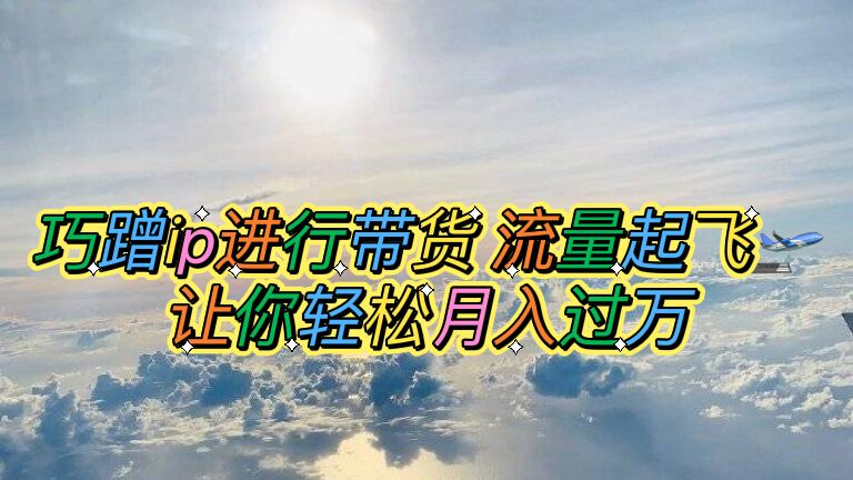 （6014期）巧蹭ip进行带货，流量起飞，让你轻松月入过万【脚本+素材】-<a href=