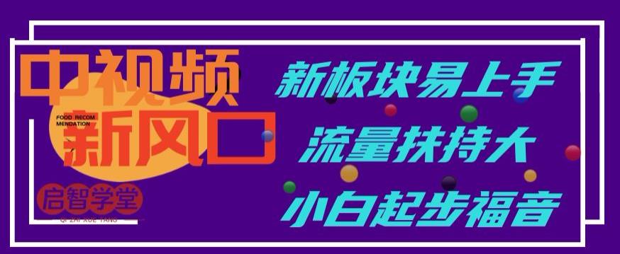 中视频新风口，新板块易上手，流量扶持大，小白起步福音【揭秘】-<a href=