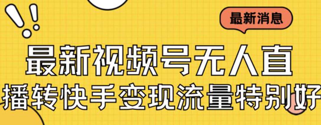 （7104期）最新视频号无人直播转快手变现美女玩法日入500+【教程+素材】-<a href=