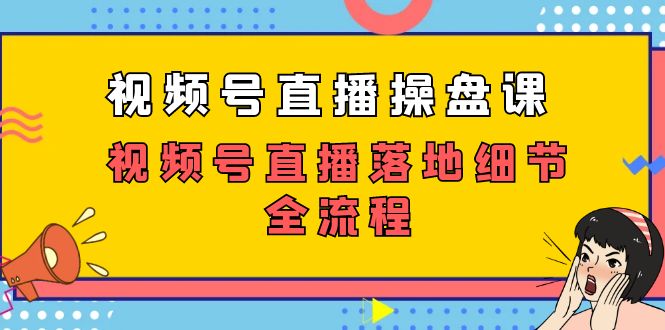 视频号直播操盘课，视频号直播落地细节全流程（27节课）-<a href=