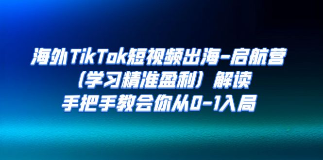海外TikTok短视频出海-启航营（学习精准盈利）解读，手把手教会你从0-1入局-<a href=