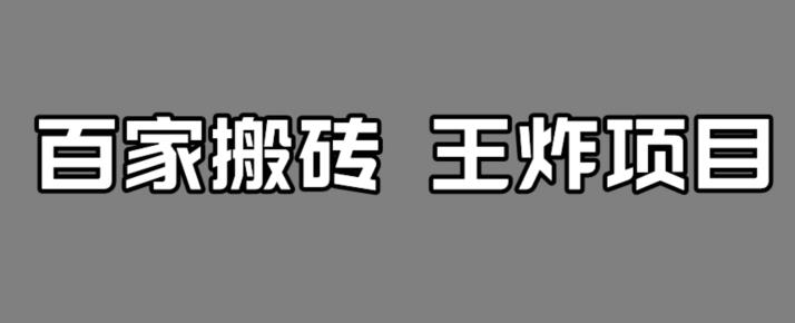 百家最新搬运玩法，单号月入5000+【揭秘】-<a href=