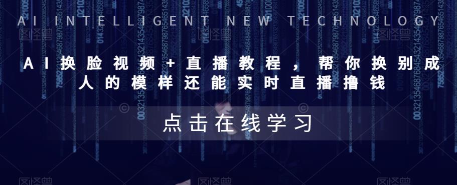 （5820期）AI换脸视频+直播教程 帮你换成别人的模样还能实时直播撸钱 (教程+配套资料)-<a href=