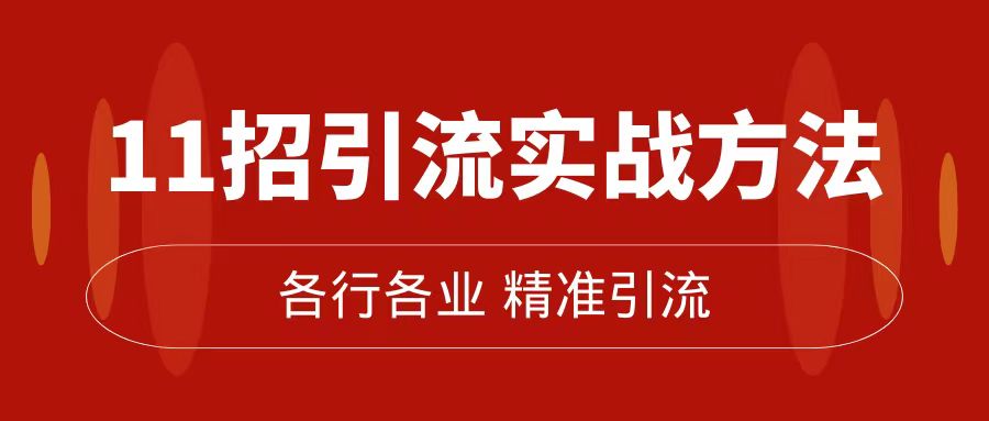 （7386期）精准引流术：11招引流实战方法，让你私域流量加到爆（11节课完整版）-<a href=