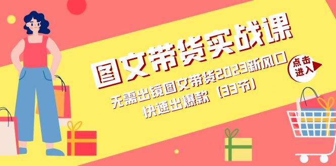 （7496期）图文带货实战课：无需出镜图文带货2023新风口，快速出爆款（33节）-<a href=