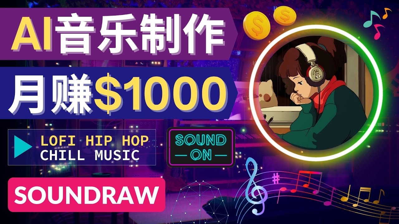 （4251期）无需任何音乐基础： 使用AI软件制作Lofi Hip Hop Chill Music 月赚1000美元-<a href=