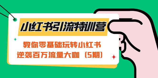 小红书引流特训营-第5期：教你零基础玩转小红书，逆袭百万流量大咖-<a href=
