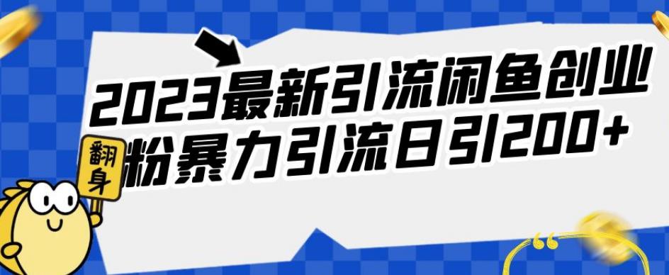 2023最新引流闲鱼创业粉暴力引流日引200+【揭秘】-<a href=