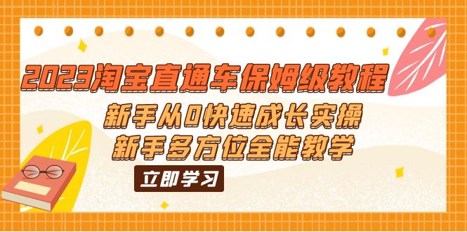 （6286期）2023淘宝直通车保姆级教程：新手从0快速成长实操，新手多方位全能教学-<a href=