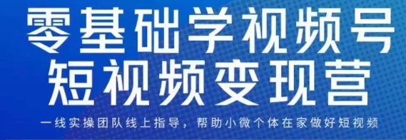 0基础学视频号短视频变现，适合新人学习的短视频变现课-<a href=
