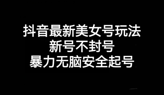 抖音最新美女号玩法，新号不封号，暴力无脑安全起号【揭秘】-<a href=