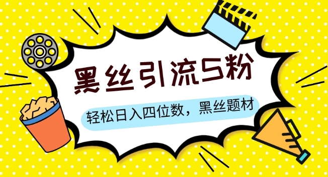 S粉变现，轻松日入四位数，黑丝题材+情感话术【揭秘】-<a href=