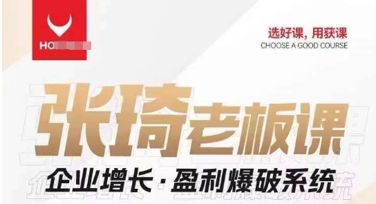 【组合课】张琦张琦老板企业增长·盈利爆破系统（直播专享）-<a href=