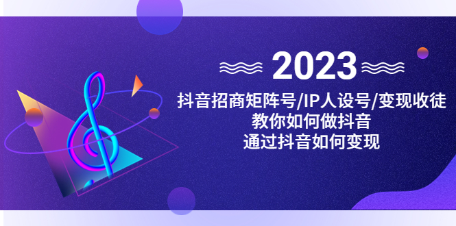 （4710期）抖音/招商/矩阵号＋IP人设/号+变现/收徒，教你如何做抖音，通过抖音赚钱-<a href=