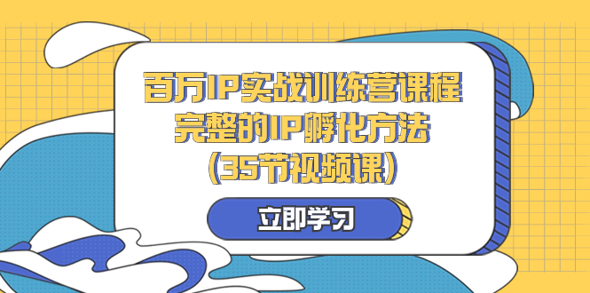 （8243期）百万IP实战训练营课程，完整的IP孵化方法（35节视频课）-<a href=