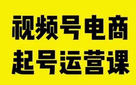 视频号电商起号运营课，教新人如何自然流起号，助力商家0-1突破-<a href=