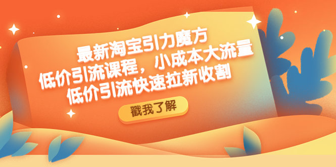 （4708期）最新淘宝引力魔方低价引流实操：小成本大流量，低价引流快速拉新收割-<a href=