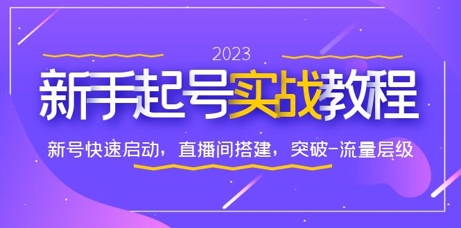 （6261期）0-1新手起号实战教程：新号快速启动，直播间怎样搭建，突破-流量层级-<a href=