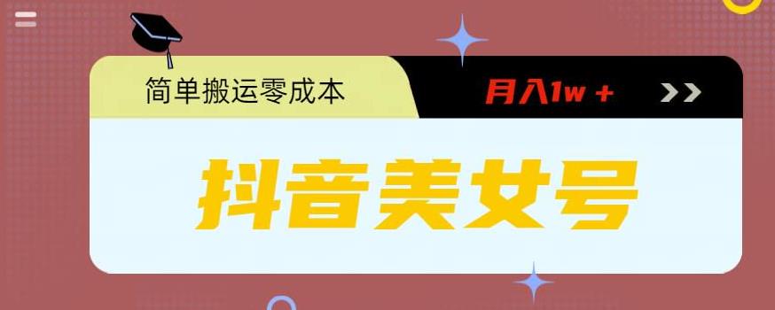 （5951期）0粉无门槛暴力起号美女号，简单搬运月入1w＋-<a href=