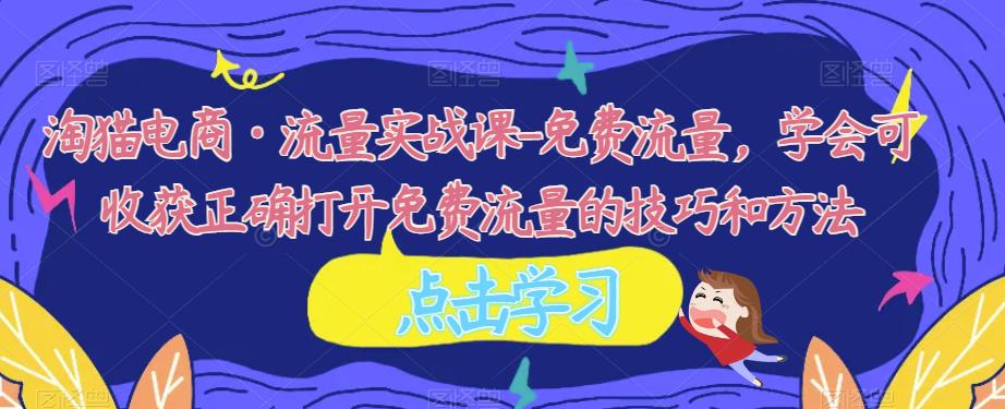 淘猫电商·流量实战课-免费流量，学会可收获正确打开免费流量的技巧和方法-<a href=
