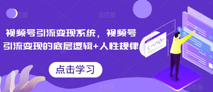 视频号引流变现系统，视频号引流变现的底层逻辑+人性规律-<a href=