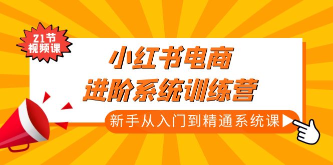 （4952期）小红书电商进阶系统训练营：新手从入门到精通系统课（21节视频课）-<a href=