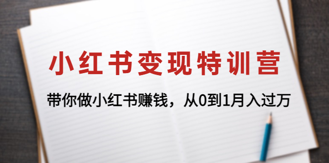 （4377期）小红书变现特训营：带你做小红书赚钱，从0到1月入过万-<a href=