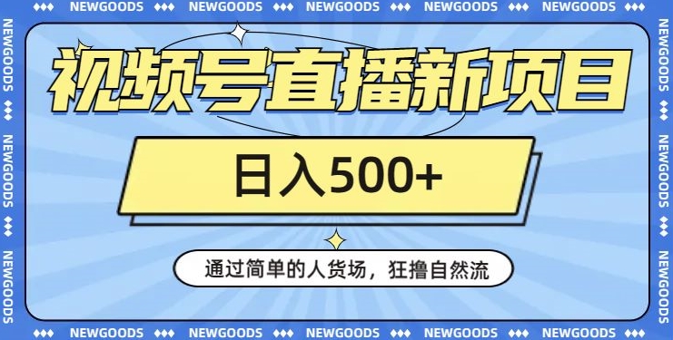 视频号直播新项目，通过简单的人货场，狂撸自然流，日入500+【260G资料】-<a href=