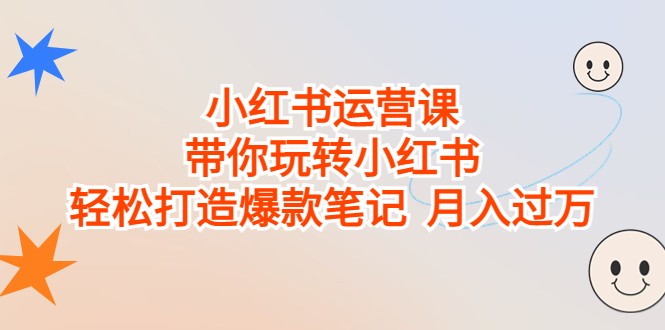 小红书运营课，带你玩转小红书，轻松打造爆款笔记 月入过万-<a href=
