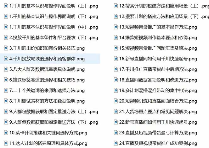 （7662期）2023巨量千川小白到高手：推广逻辑 计划搭建 搭建思路等(教程+图文+配套)-<a href=