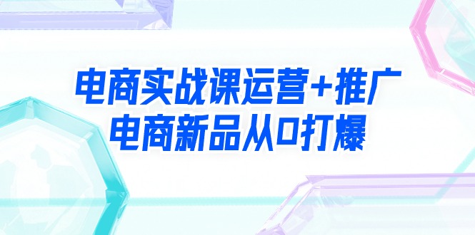 （9313期）电商实战课运营+推广，电商新品从0打爆（99节视频课）-<a href=