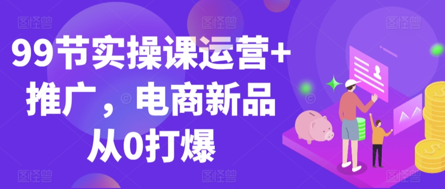 99节实操课运营+推广，电商新品从0打爆-<a href=