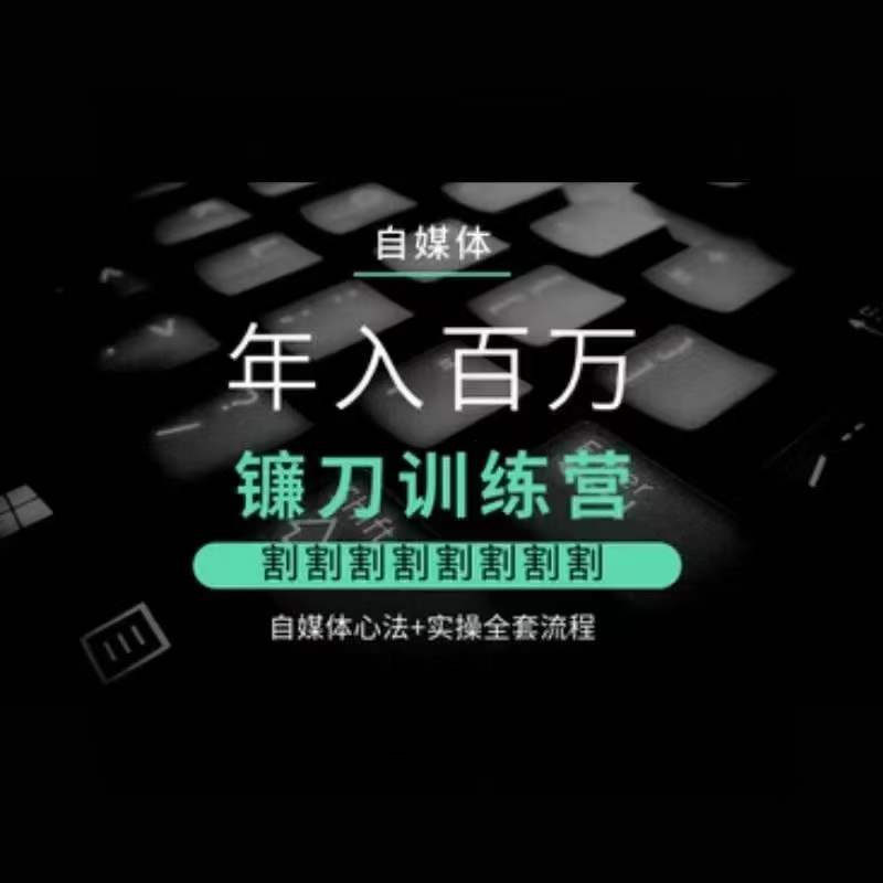 自媒体年入百万镰刀训练营，割割割割割割割割，自媒体心法+实操全套流程-<a href=