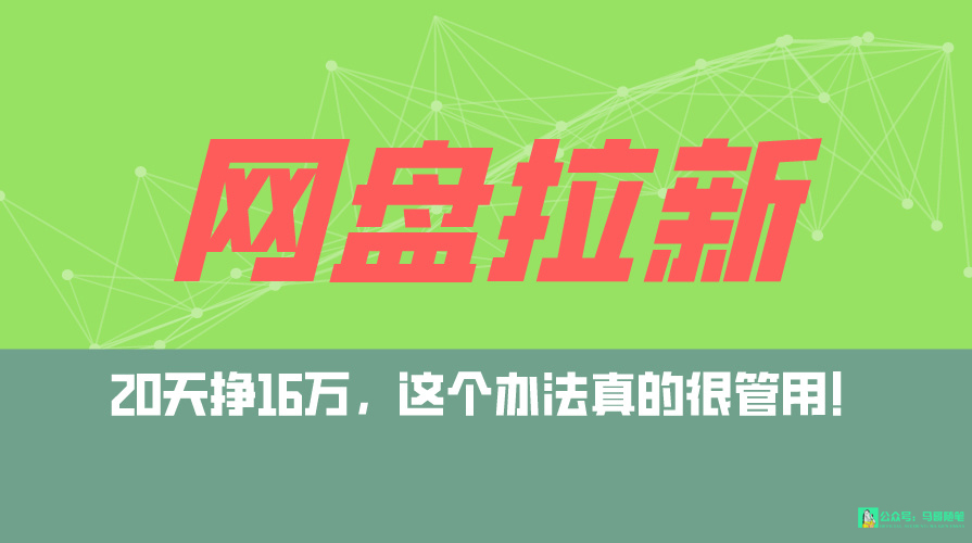 （9373期）网盘拉新+私域全自动玩法，0粉起号，小白可做，当天见收益，已测单日破5000-<a href=