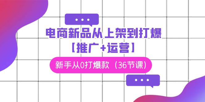 （9286期）电商 新品从上架到打爆【推广+运营】，新手从0打爆款（36节课）-<a href=