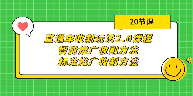 （9692期）直通车收割玩法2.0课程：智能推广收割方法+标准推广收割方法（20节课）-<a href=