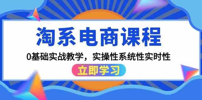 淘系电商课程，0基础实战教学，实操性系统性实时性（15节课）-<a href=