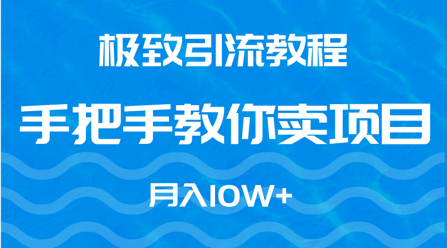（9265期）极致引流教程，手把手教你卖项目，月入10W+-<a href=