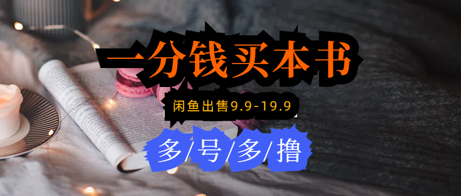 （9695期）每天花1分钱买一本书，闲鱼出售9.9-19.9不等，多账号多撸 新手小白均可操作-<a href=