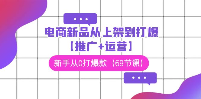 电商新品从上架到打爆【推广+运营】，新手从0打爆款（69节课）-<a href=