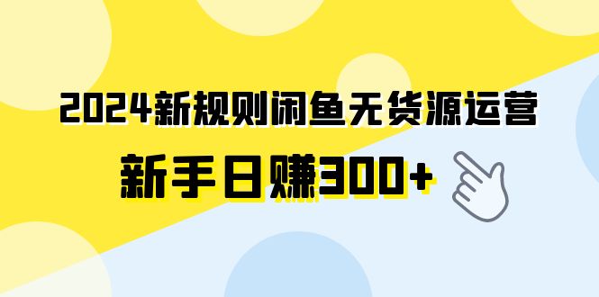 （9522期）2024新规则闲鱼无货源运营新手日赚300+-<a href=