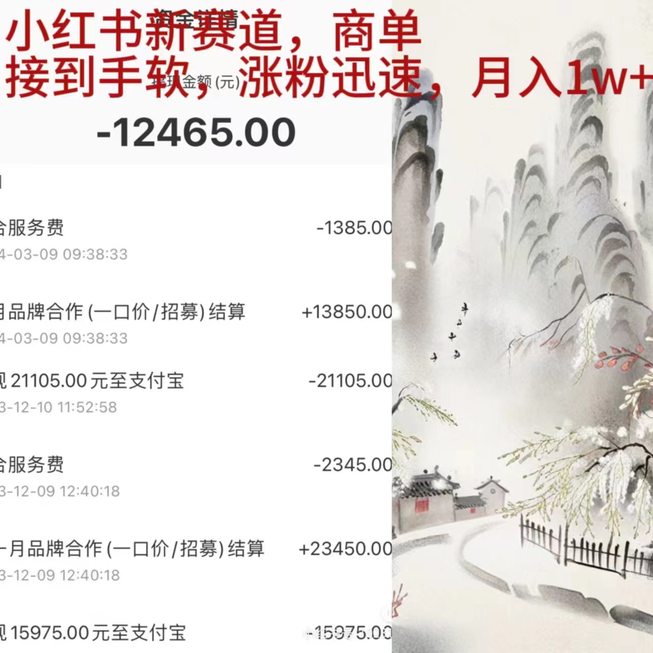 （9476期）小红书新赛道，商单接到手软，涨粉迅速，月入1w+-<a href=
