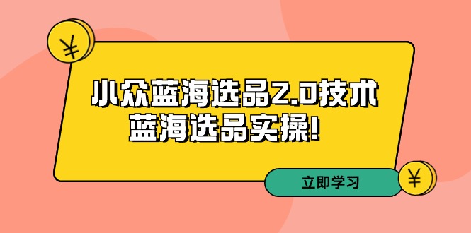 （9189期）拼多多培训第33期：小众蓝海选品2.0技术-蓝海选品实操！-<a href=