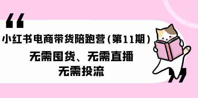 小红书电商带货陪跑营(第11期)无需囤货、无需直播、无需投流-<a href=