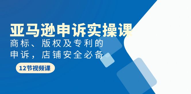 （9754期）亚马逊-申诉实战课，​商标、版权及专利的申诉，店铺安全必备-<a href=
