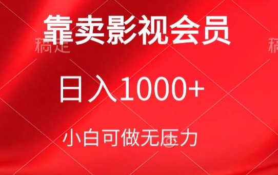 靠卖影视会员，日入1000+，落地保姆级教程，新手可学-<a href=