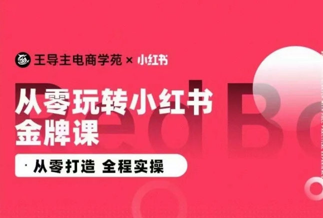 王导主·小红书电商运营实操课，​从零打造  全程实操-<a href=