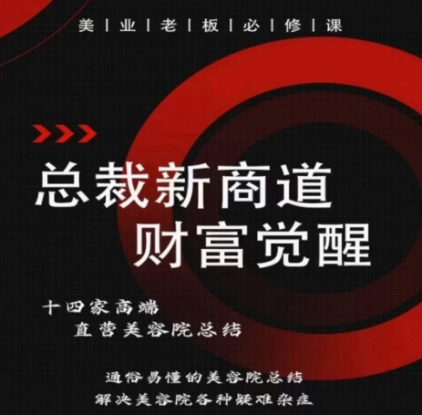 总裁新商道(美业老板必修课)，通俗易懂的美容院总结，解决美容院各种疑难杂症-<a href=