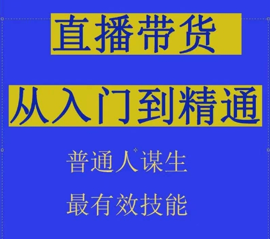 2024抖音直播带货直播间拆解抖运营从入门到精通，普通人谋生最有效技能-<a href=