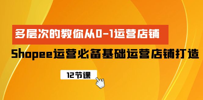 （9993期）Shopee-运营必备基础运营店铺打造，多层次的教你从0-1运营店铺-<a href=